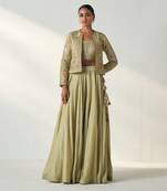 Radha Green Jacket Lehenga Set