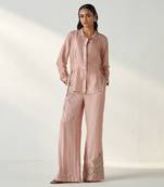 Tisya blush pink shirt pant set