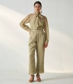 Padma green shirt pant set