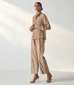Padma fawn shirt pant set