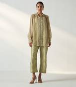 Oorvi green shirt pant set