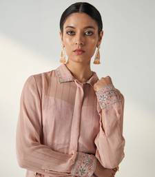 Vani blush pink shirt pant set