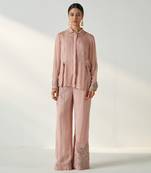 Vani blush pink shirt pant set