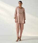 Pihu blush pink tulip pant set