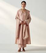 Palak blush pink anarkali pant set