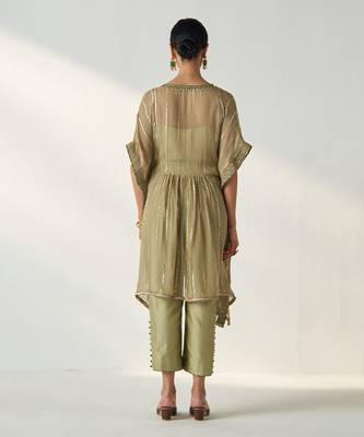 Rabhya green kaftan pant set 4
