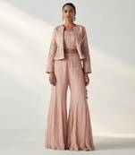 Sadhana blush pink jacket sharara set