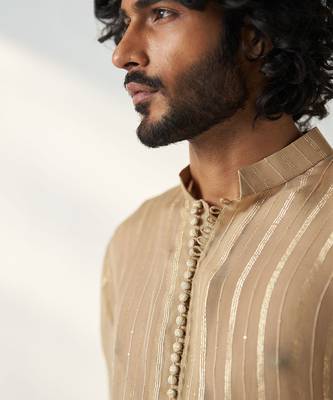 Omkar gold beige coord set 2