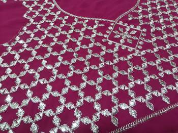 Cherry Red Zari And Sequins Embroidered Faux Georgette Designer Lehenga Choli 10