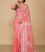 Mina work dhakai jamdani saree (Pink)