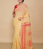 Mina work dhakai jamdani saree (Beige)