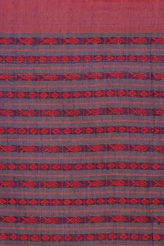 All over fish motive cotton saree (Blue)