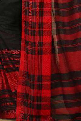 mahapar cotton saree  (Black) 4