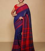 mahapar cotton saree  (Blue)