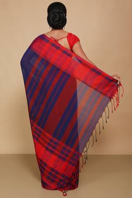 mahapar cotton saree  (Blue) 3
