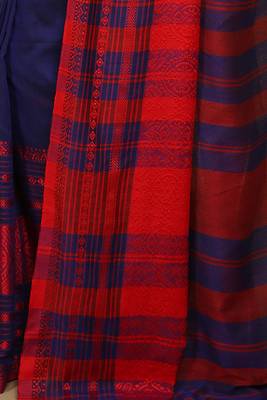 mahapar cotton saree  (Blue) 4