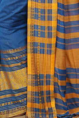 mahapar cotton saree  (Turquise) 4
