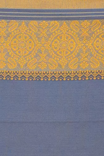 mahapar cotton saree  (Turquise)