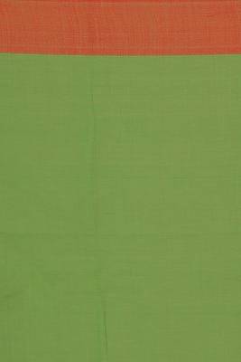 Women'S Cotton Check Sarees (Green) 5