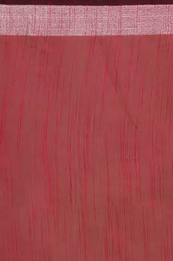 Women's Handloom Jari Cotton Saree  (Pink)