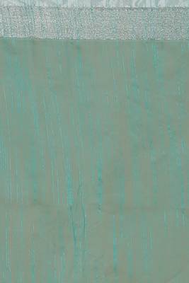 Women's Handloom Jari Cotton Saree  (Sky) 5