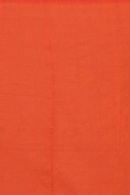 Women's Handloom Khes Cotton Saree  (Orange) 5
