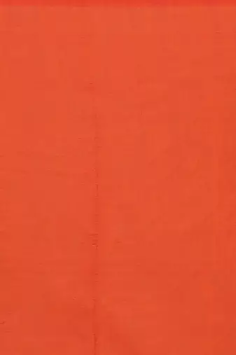 Women's Handloom Khes Cotton Saree  (Orange)