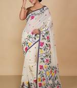 Mina Soft Cotton Jamdani Saree (White)