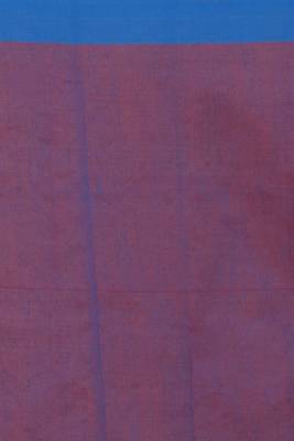 Women's Handloom Cotton Border mol mol Saree  (Red Sky) 5