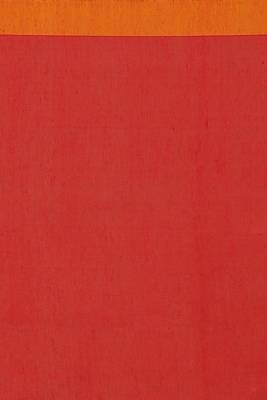 Women's Handloom Cotton Border mol mol Saree   (Red) 5