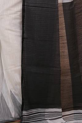 Women's Temple Boarder Silk Cotton Sarees (White) 4
