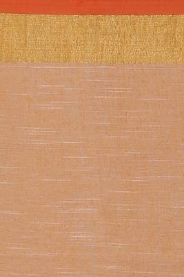 Lilen handloom jari check pallu saree (Beige) 5