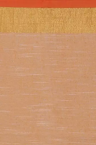 Lilen handloom jari check pallu saree (Beige)