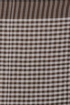 Women's Handloom Cotton Saree With Blouse Piece (White Black) 5
