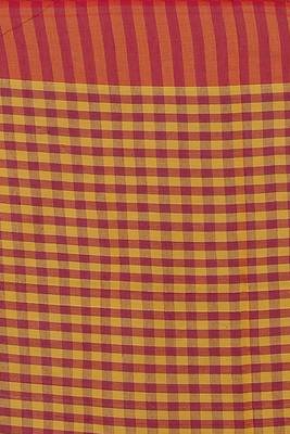 Women's Handloom Cotton Saree With Blouse Piece  (Magenda Yellow) 5