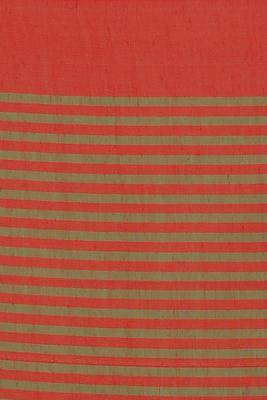 Women's Handloom Cotton Saree With Blouse Piece  (Red Green) 5