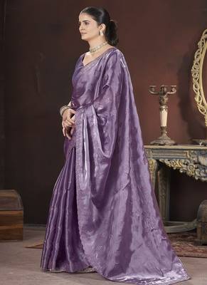  Purple Color Zimmy choo Silk Saree 3