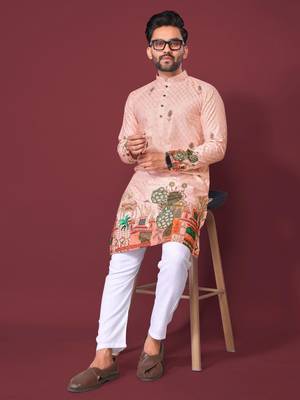 Light pink multicolour kurta 2