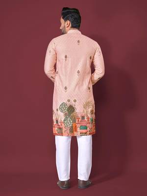 Light pink multicolour kurta 3