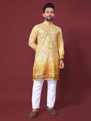 Yellow multicolour kurta 1