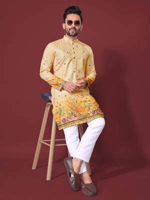 Yellow multicolour kurta 2