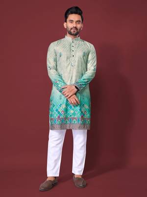 Light green multicolour kurta 1