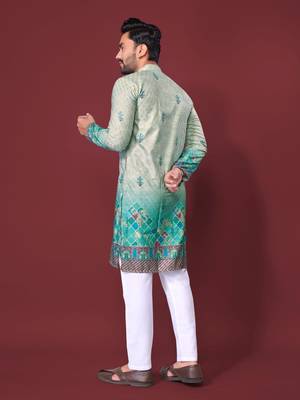 Light green multicolour kurta 3