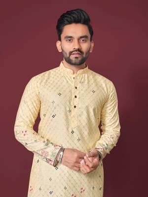 Light yellow multicolour kurta 4