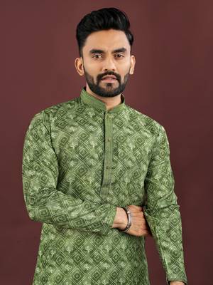 Green digital print kurta 2