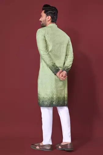 Green multicolour kurta