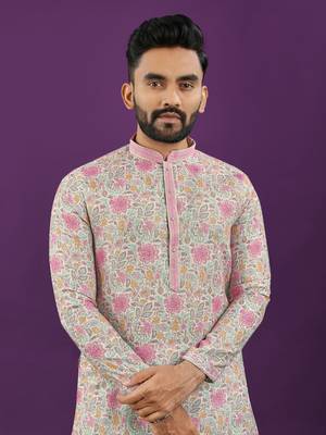 Pink digital print kurta 2