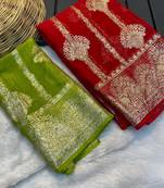 Red Color Viscose Georgette Saree