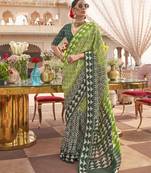 Elora pure sigma silk printed saree (light green)