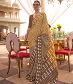 Elora pure sigma silk printed saree (yellow)